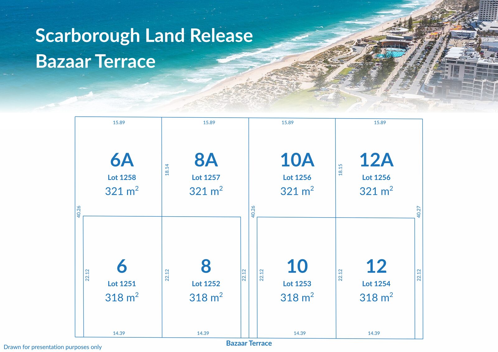 Bazaar Terrace, Scarborough land release site plan showing eight blocks